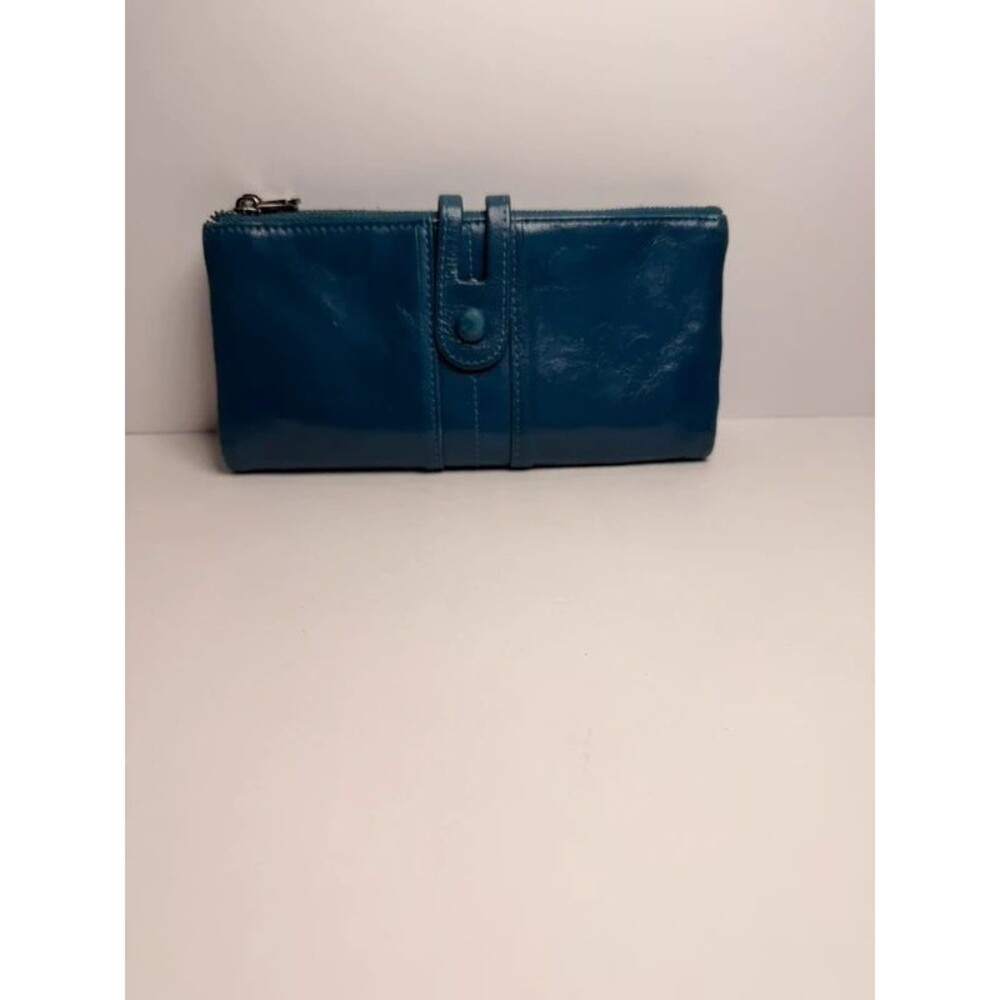 deep blue Roulens Leather Wallet